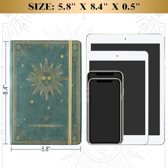 Artfan Ruled Notebook/Journal –Thick Paper Faux Leather Classic Notebook - Picture 4 of 5